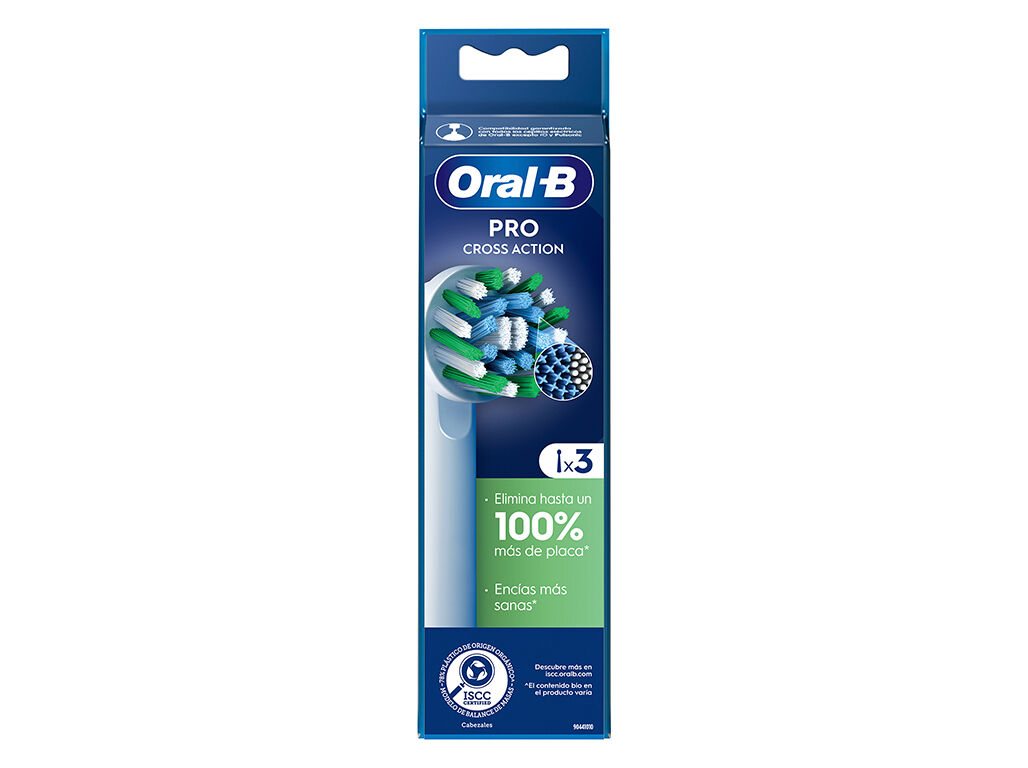 RECARGA ESCOVA EL&Eacute;TRICA ORAL-B CROSS ACTION 3 UNIDADES
