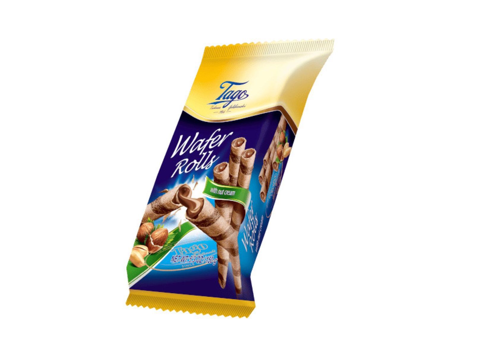 WAFFERS TAGO ROLINHOS COM AVEL&Atilde; 150G image number 2