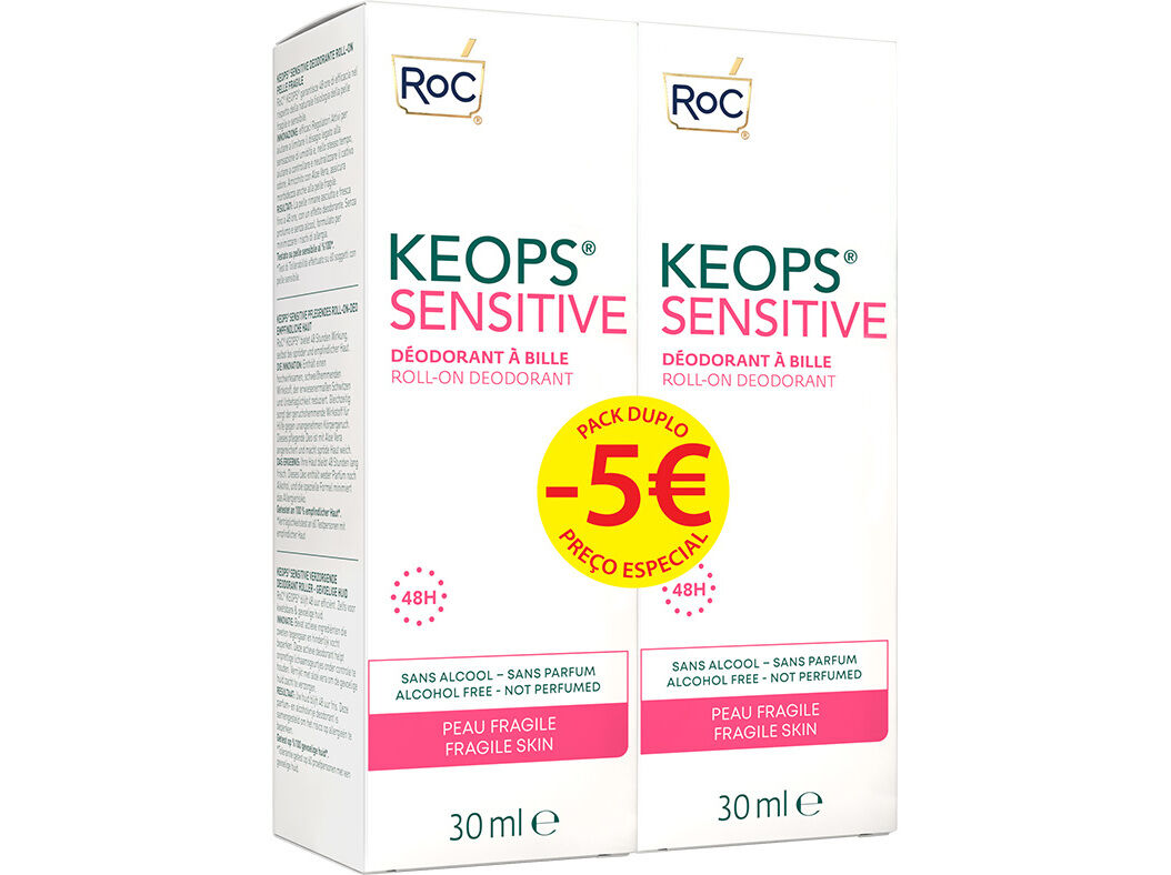 DESODORIZANTE ROC KEOPS ROLL ON SENS 2X30ML -5 image number 0