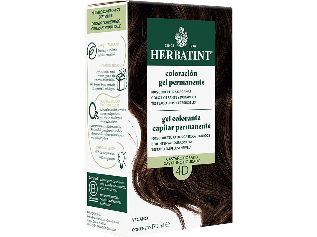 COLORA&Ccedil;&Atilde;O HERBATINT CASTANHO DOURADO D4 150ML