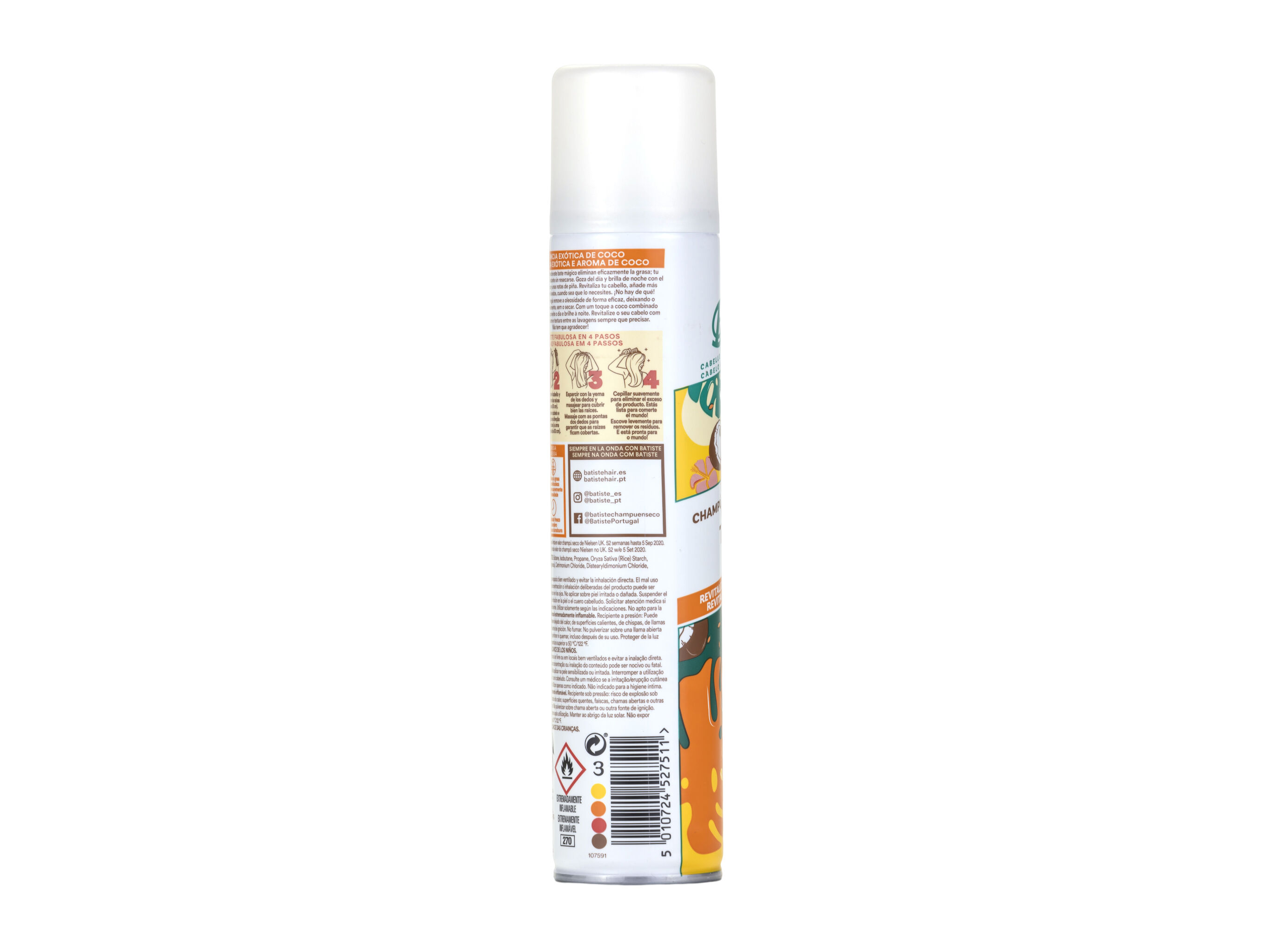 CHAMP&Ocirc; SECO BATISTE TROPICAL COCO 200 ML image number 1