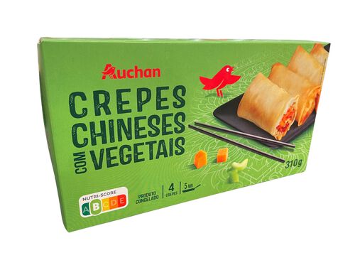 CREPES CHINESES COM VEGETAIS AUCHAN 310G image number 0