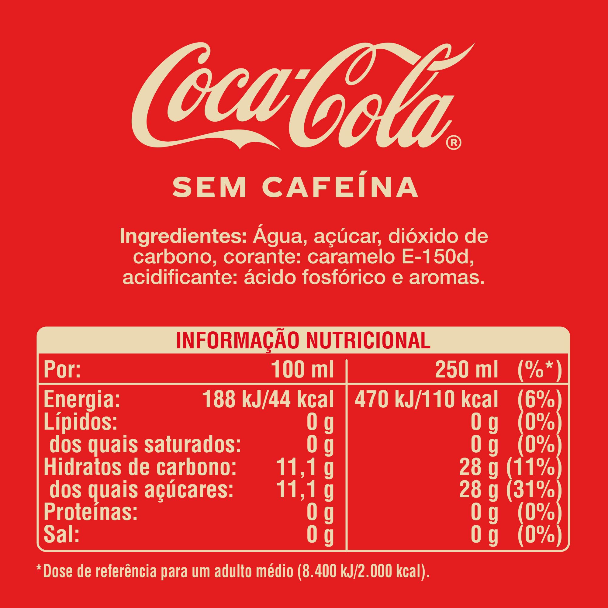 REFRIGERANTE COM G&Aacute;S COCA-COLA SEM CAFE&Iacute;NA 1L image number 1