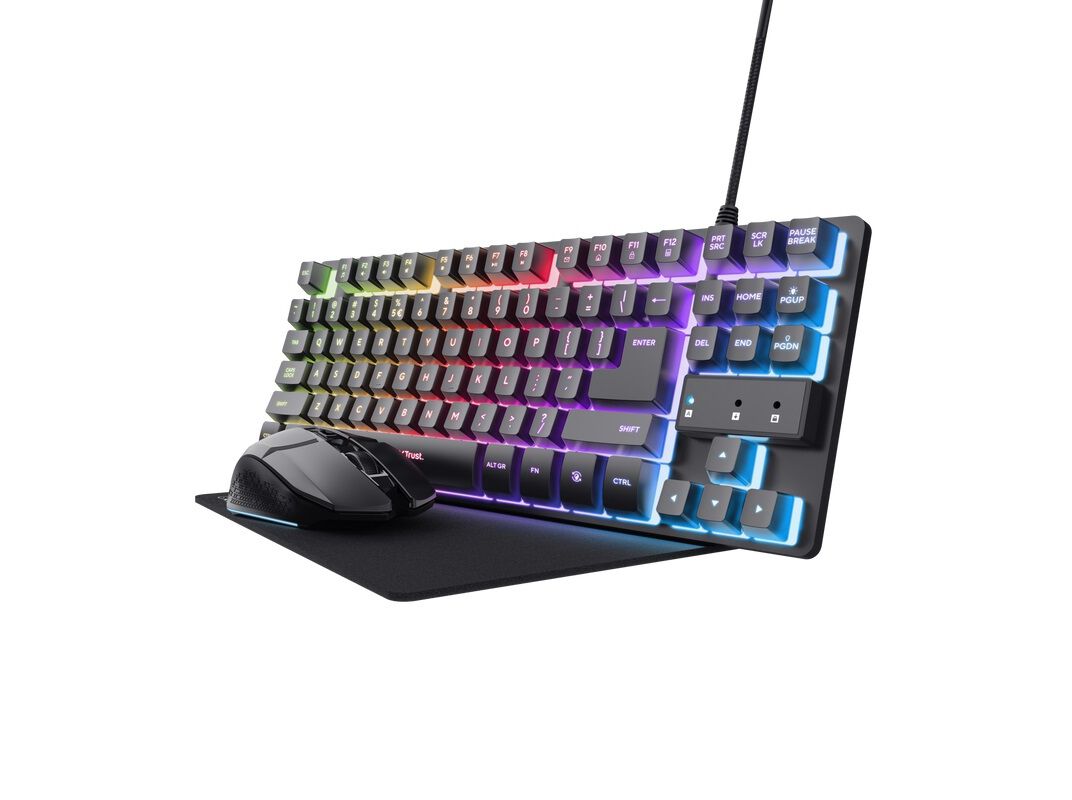BUNDLE GAMING TRUST KITTRUGAM GXT 794 3EM1 (TECLADO + RATO + TAPETE RATO)