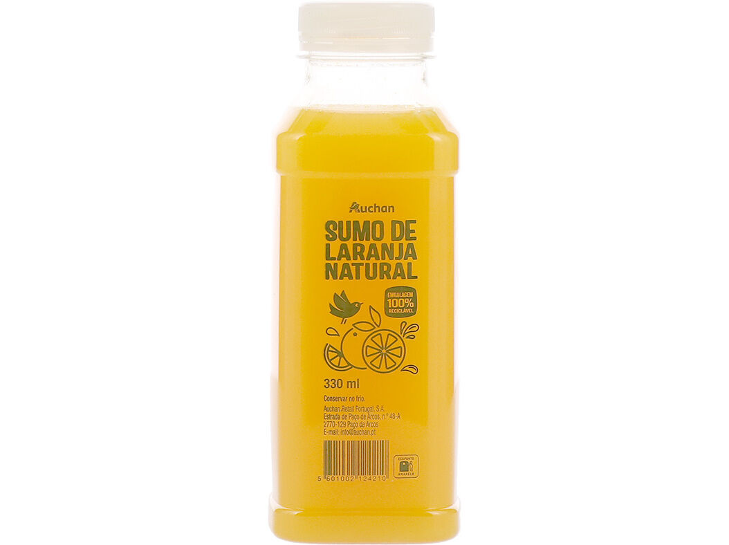 SUMO DE LARANJA AUCHAN 330 ML image number 0