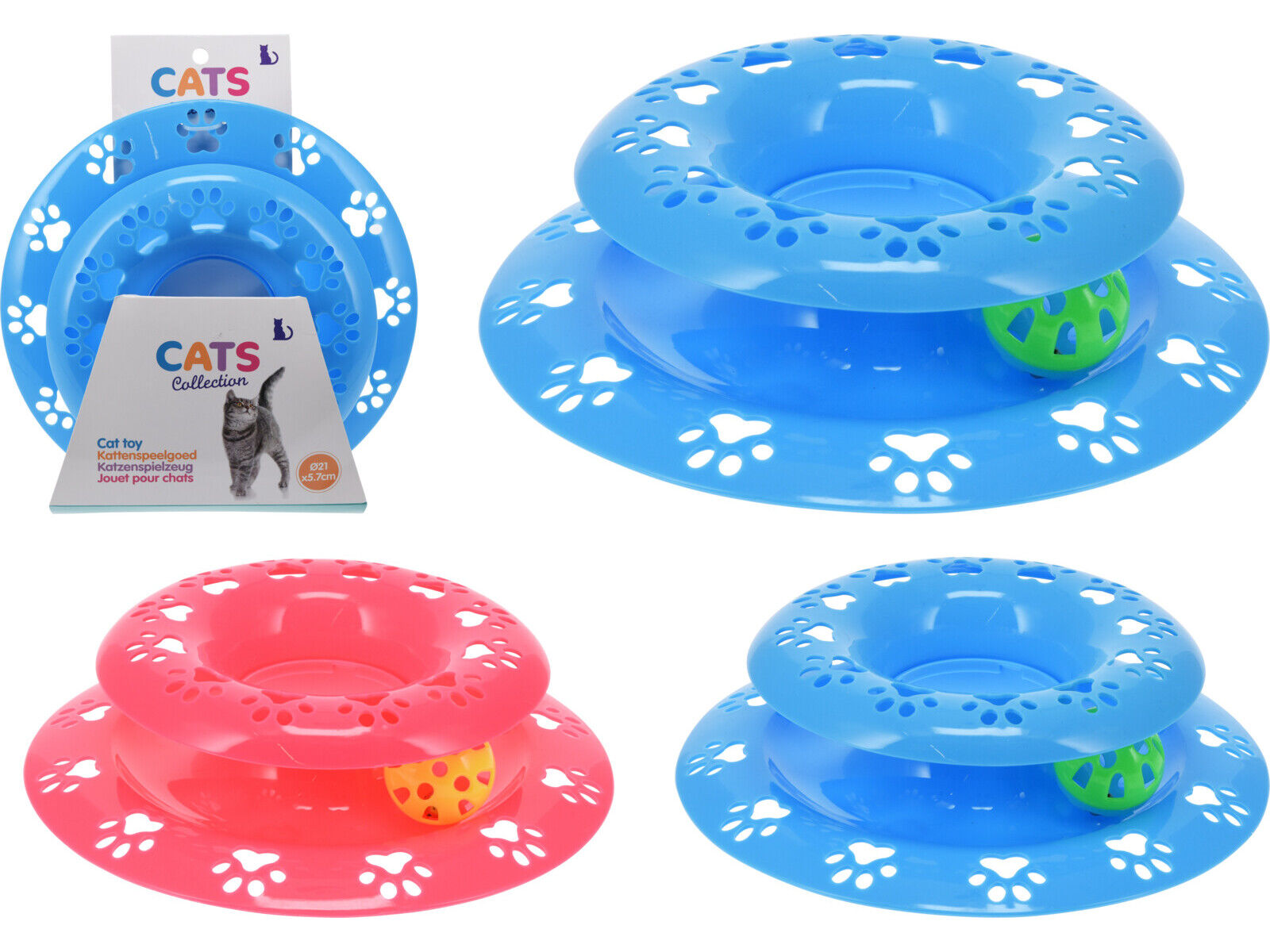 BRINQUEDO GATO CATS COLLECTION CIRCUITO BOLA 21CM CORES SORTIDAS image number 1