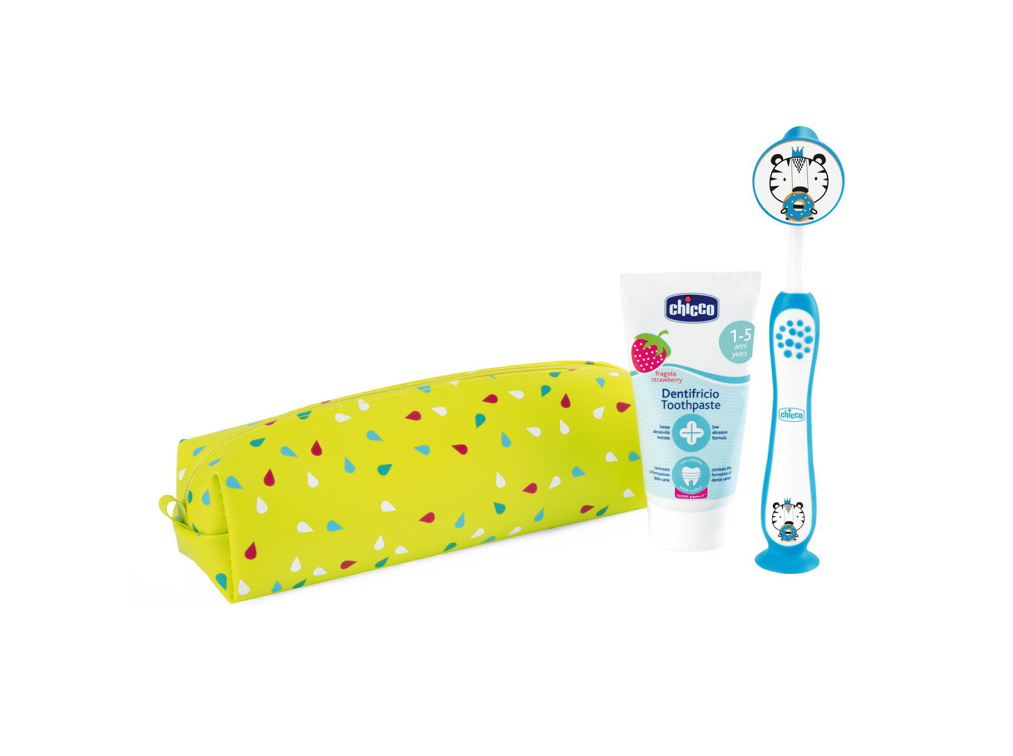 KIT CHICCO HIGIENE ORAL AZUL 3-6 ANOS image number 0