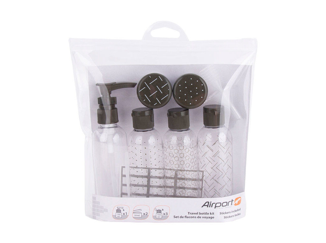 KIT RECIPIENTES VIAGEM AIRPORT KAKI 100ML image number 0