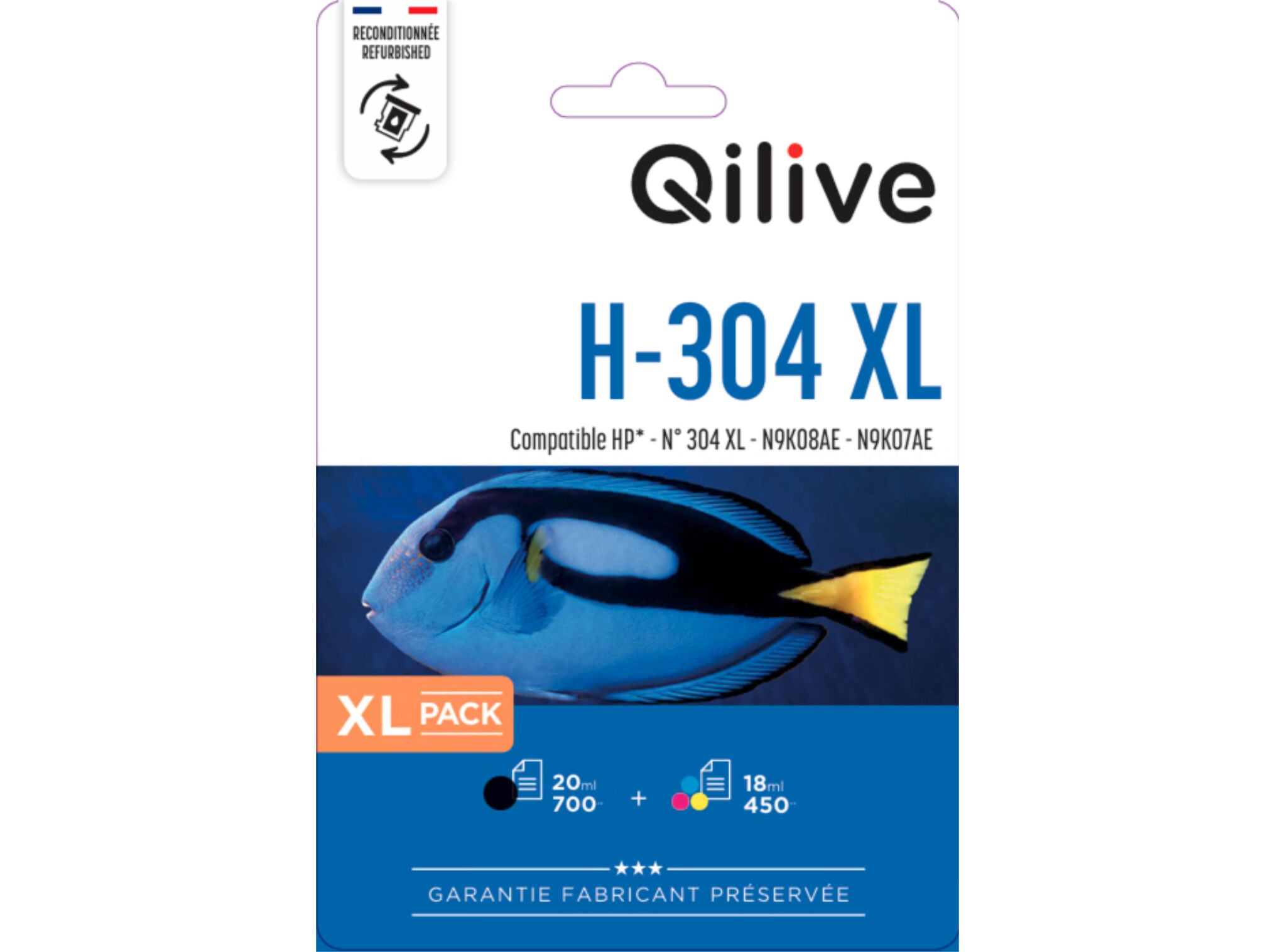 TINTEIRO COMPATIVEL QILIVE 304 XL PACK HP image number 0
