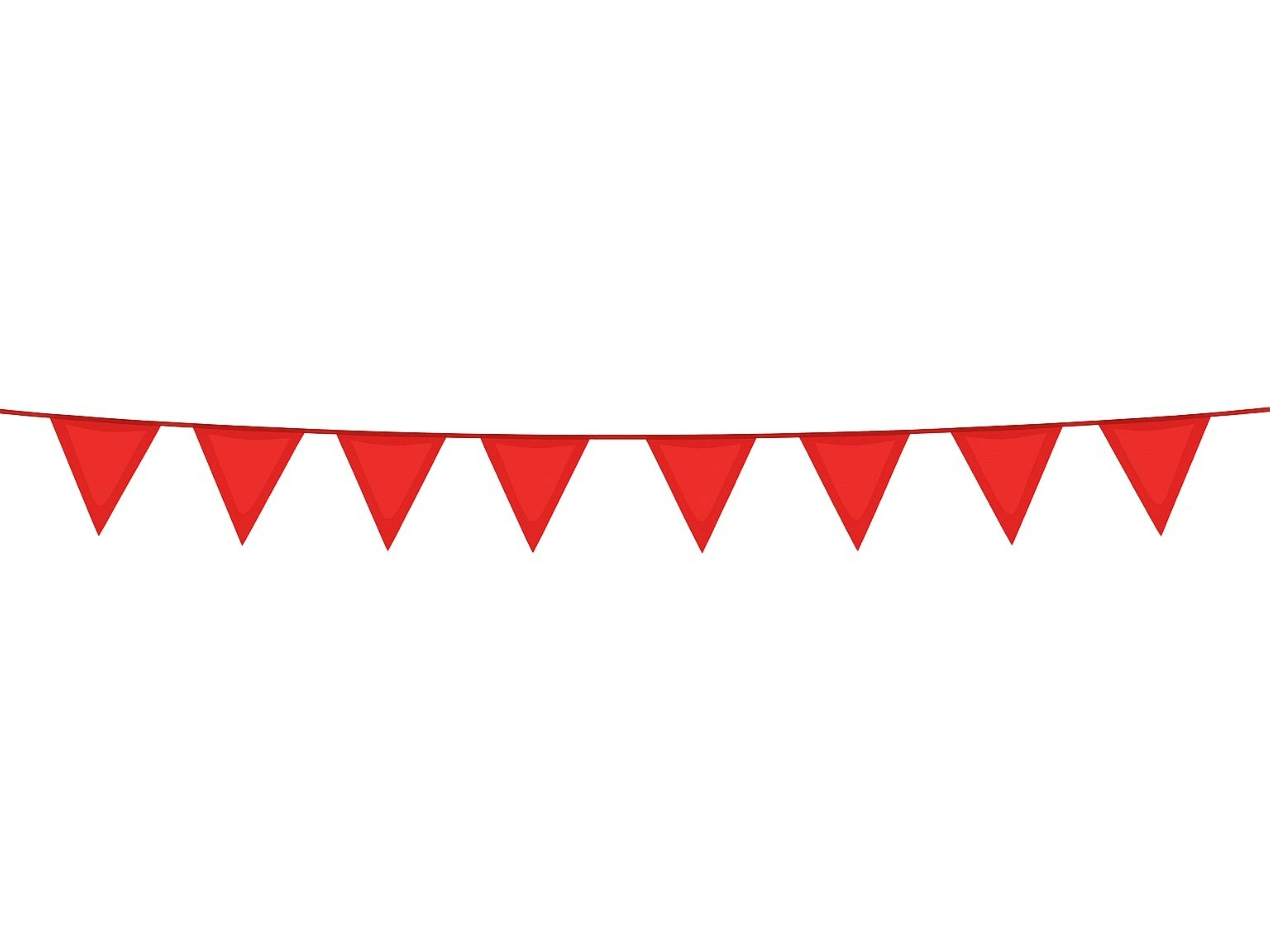 BANDEIRAS TRIANGULOS FUNMAKERS VERMELHO 5M