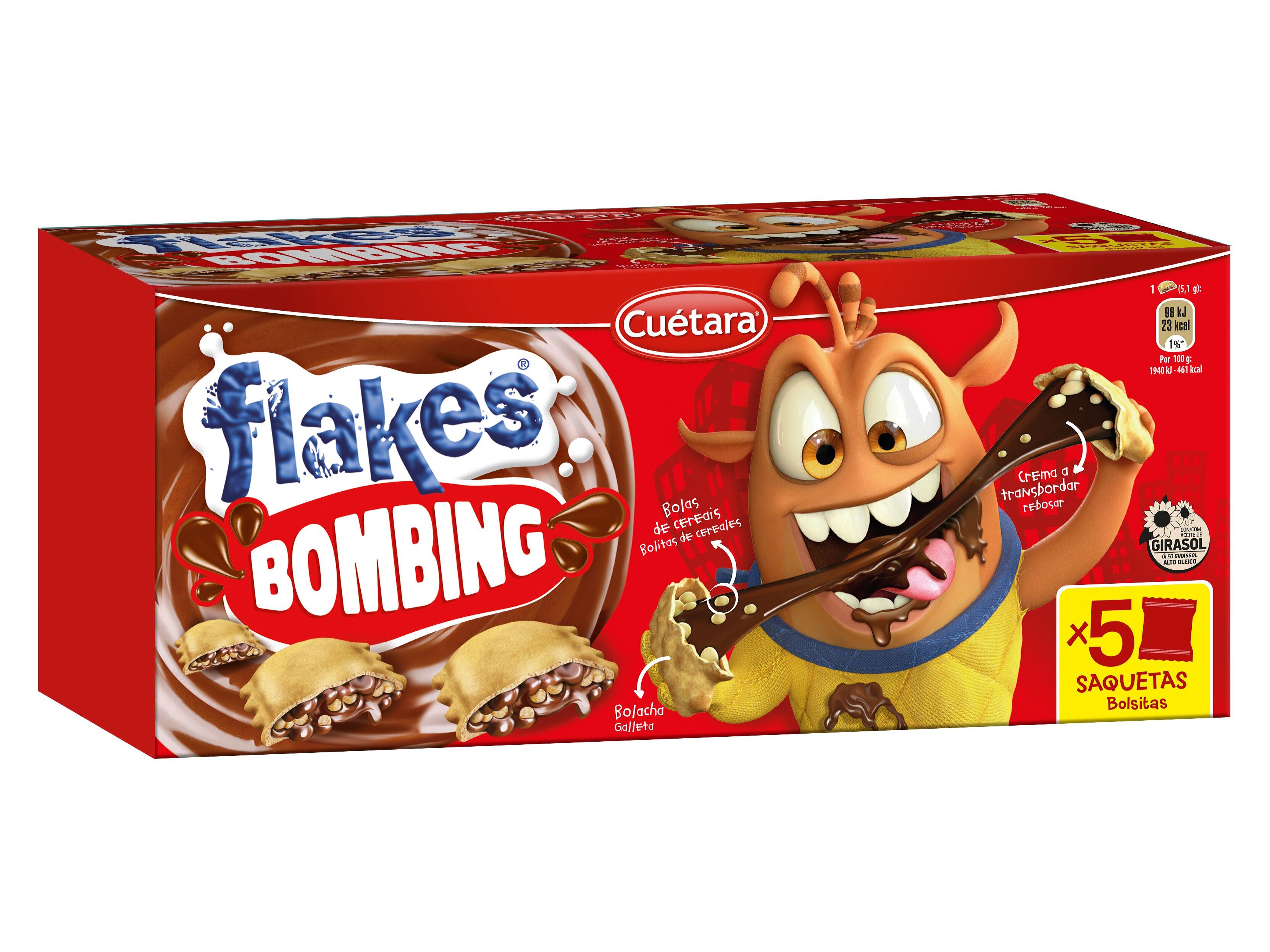 BOLACHA CU&Eacute;TARA FLAKES BOMBING 175 G image number 0