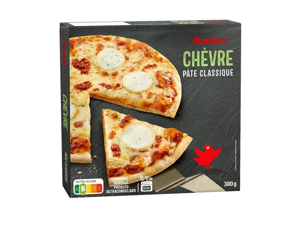 PIZZA AUCHAN MASSA CL&Aacute;SSICA QUEIJO CABRA 380G image number 1