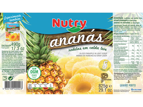 ANANAS NUTRY RODELAS EM CALDA 825(490) G image number 1