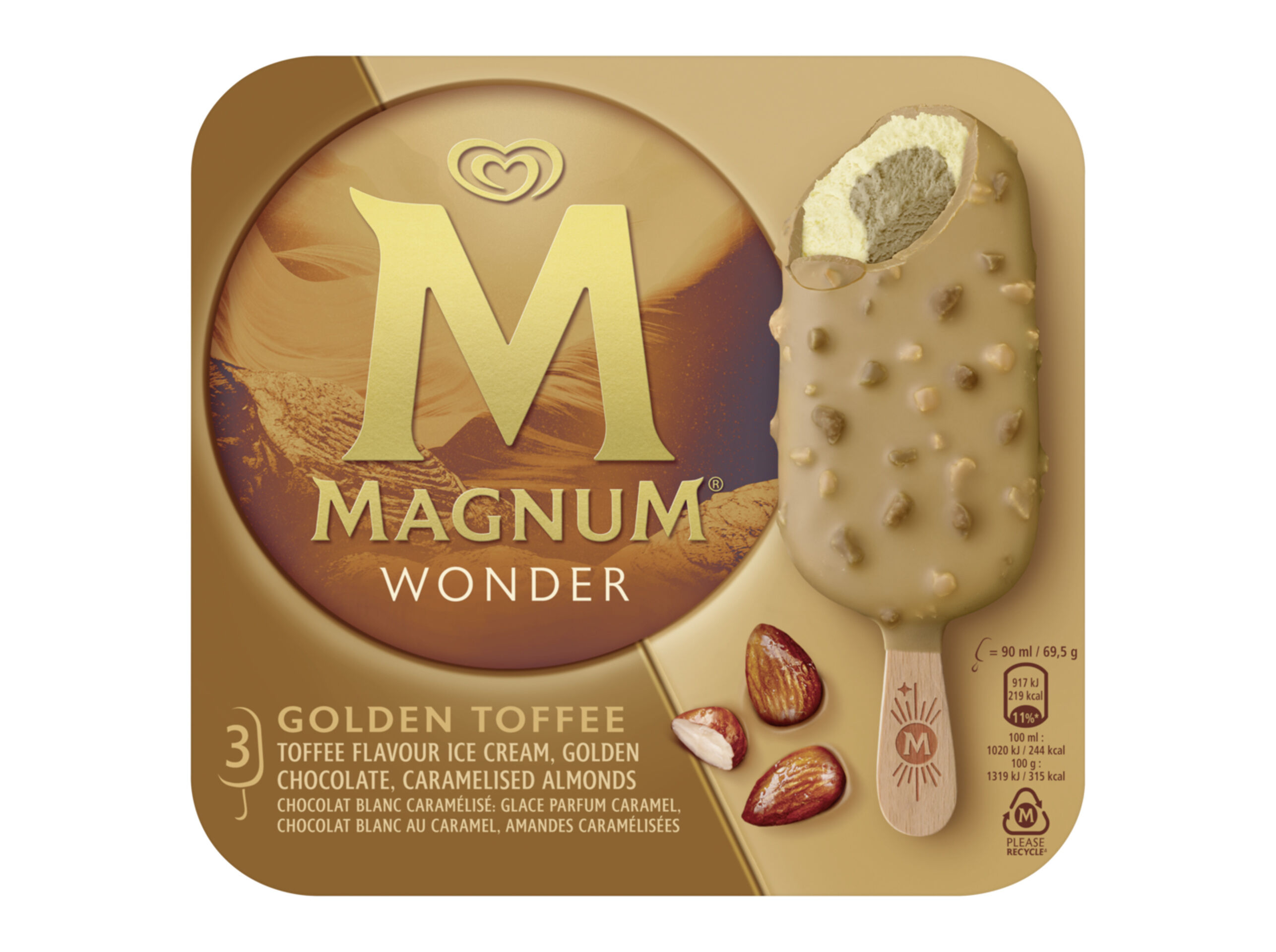 GELADO MAGNUM WONDER 3X90ML image number 0