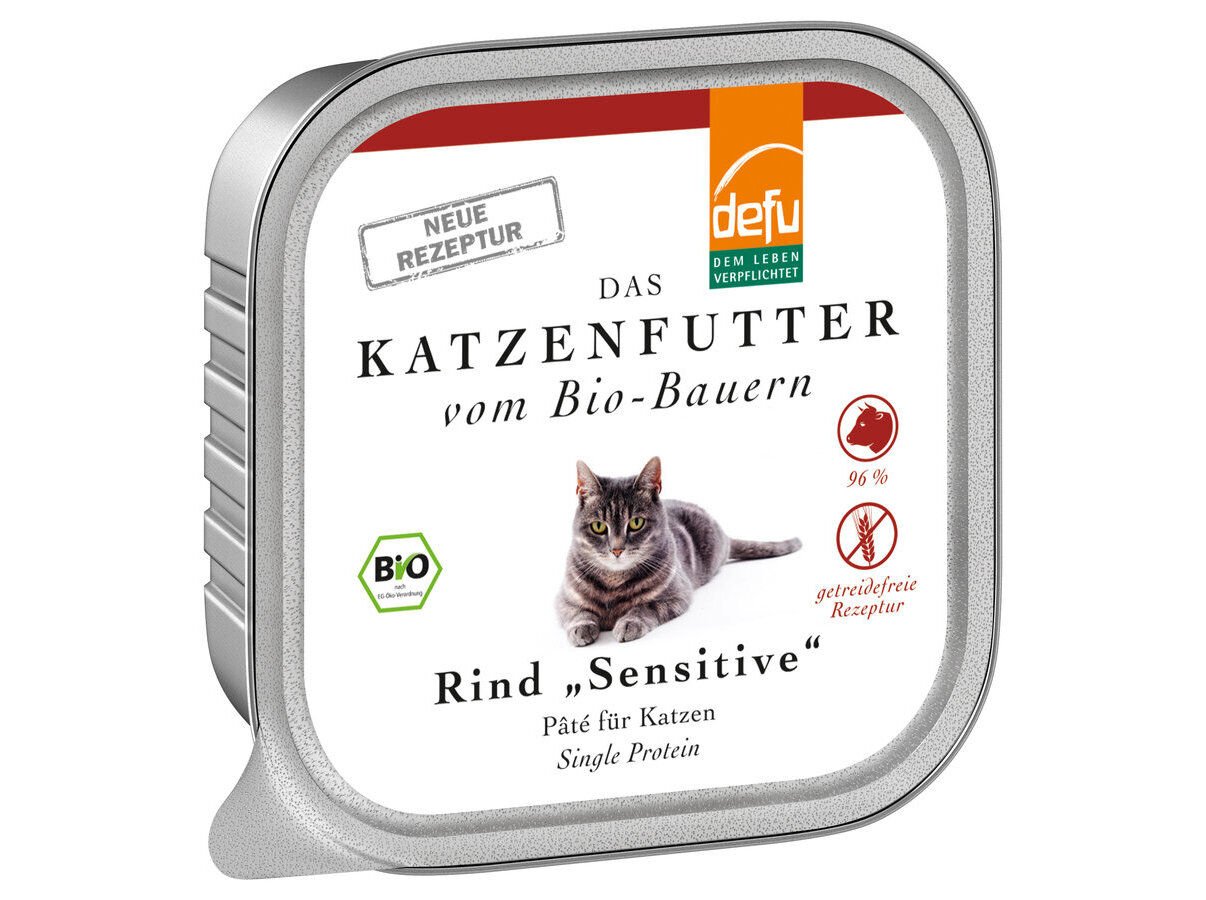 COMIDA H&Uacute;MIDA BIO GATO DEFU VACA SENSITIVE 100G image number 0