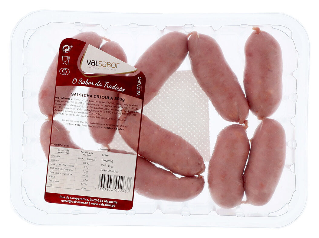 SALSICHA FRESCA SUINO CRIOULA 500GR