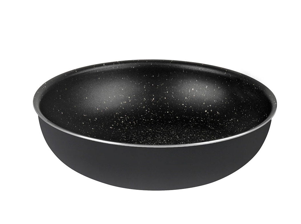 WOK SEM PEGA ACTUEL ALUMINIO PRETO 28CM