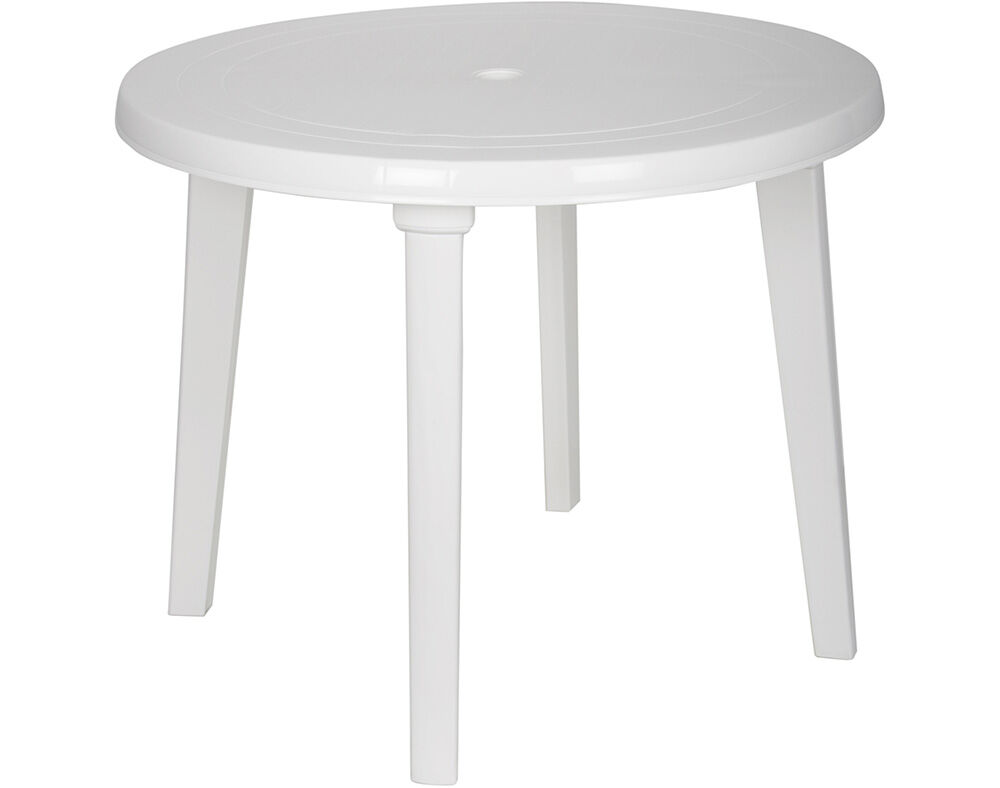MESA REDONDA BRAGA 3G RESINS BRANCO 90CM