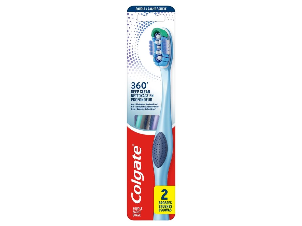 ESCOVA DE DENTES COLGATE 360 SUAVE PACK 2UN image number 0