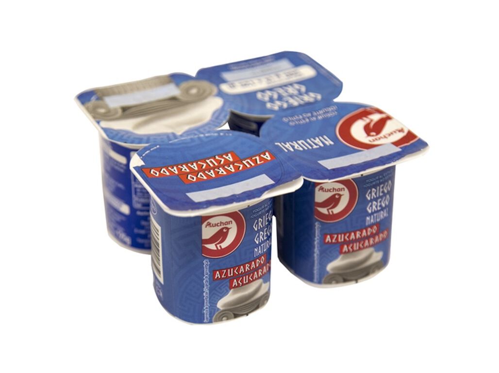 IOGURTE AUCHAN GREGO NATURAL A&Ccedil;&Uacute;CARADO 4X125G