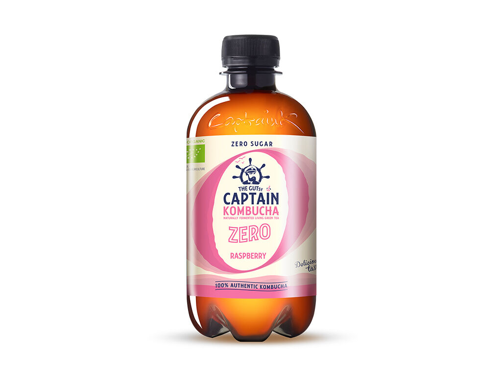 KOMBUCHA THE GUTSY CAPTAIN FRAMBOESA 0%A&Ccedil;&Uacute;CARES BIO 400ML image number 1