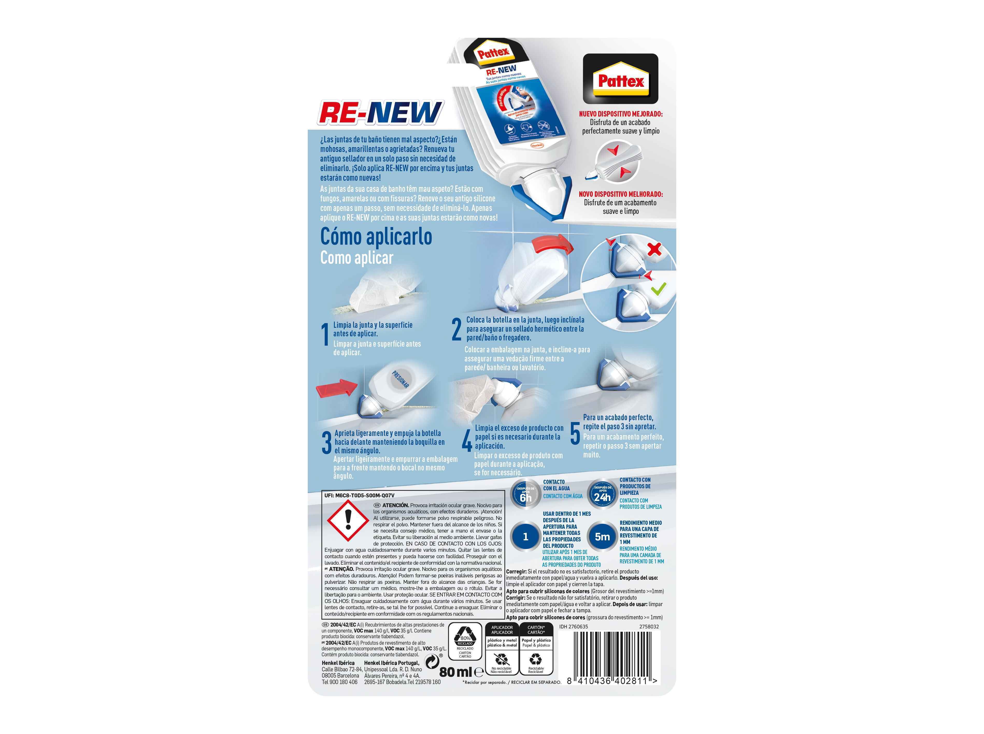 SILICONE PATTEX RENEW BR 80ML image number 1