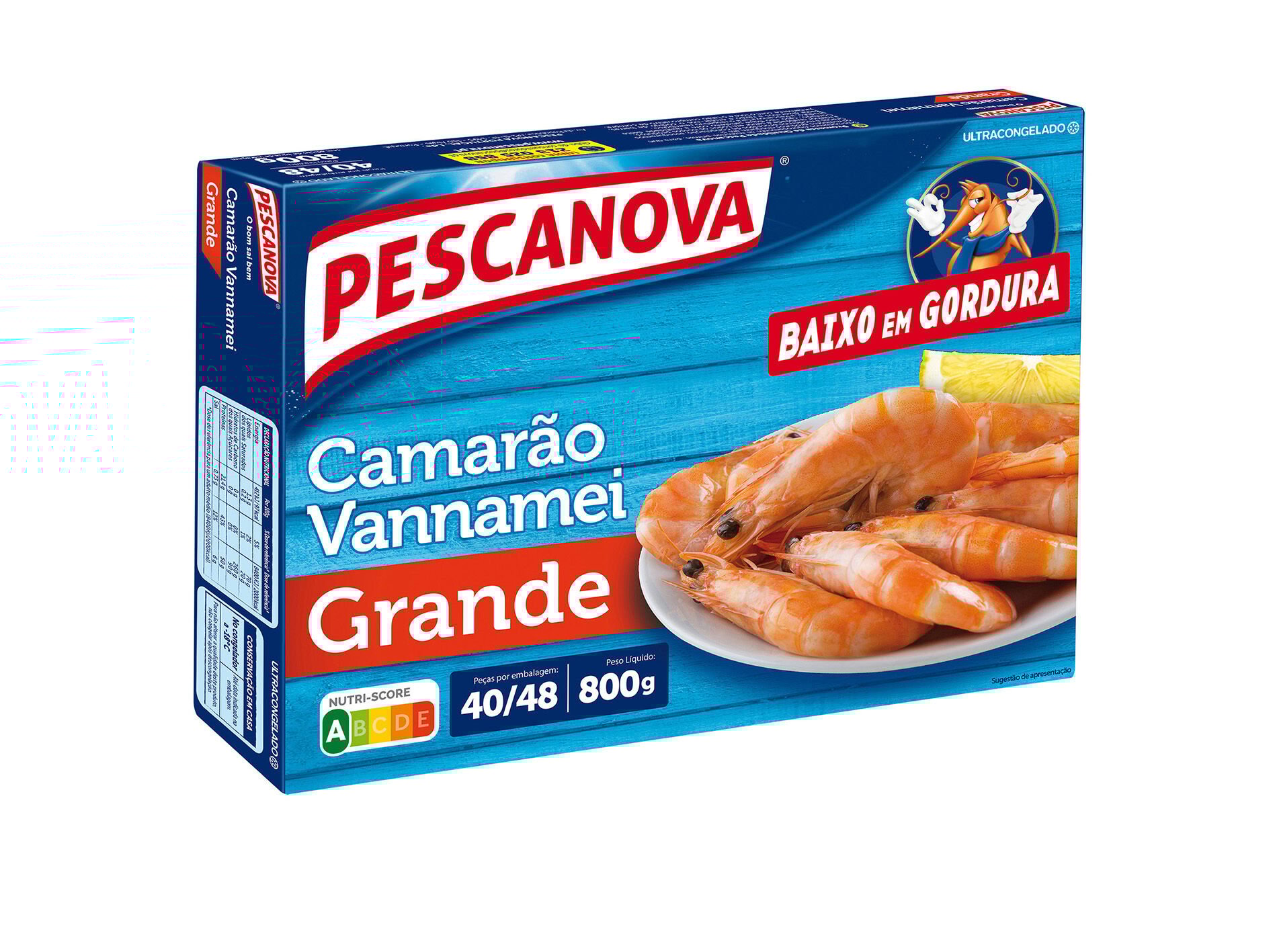 CAMAR&Atilde;O PESCANOVA VANNAMEI 40-48 800G