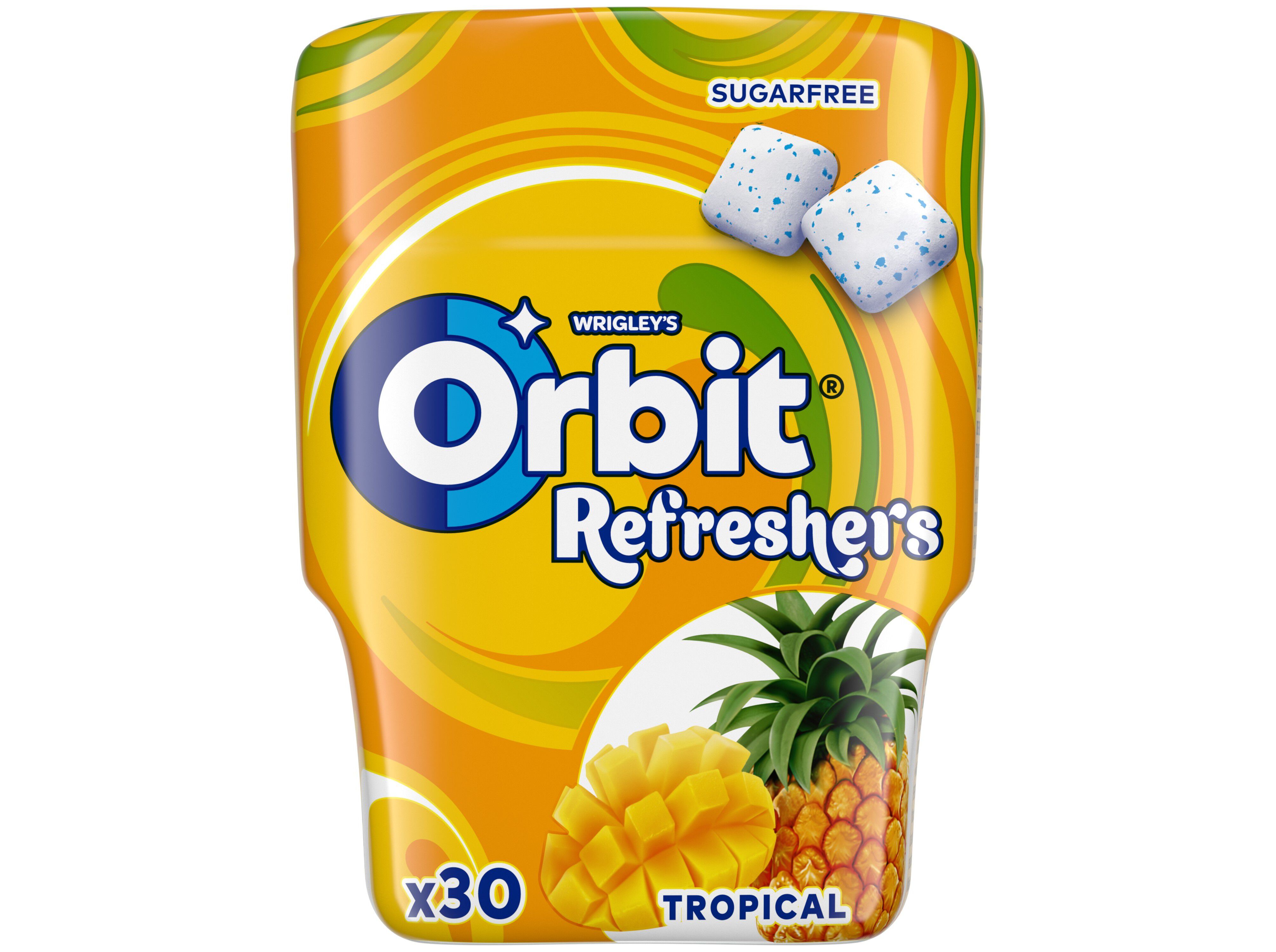 PASTILHAS SEM A&Ccedil;UCAR ORBIT REFRESHER'S TROPICAL 67G image number 0