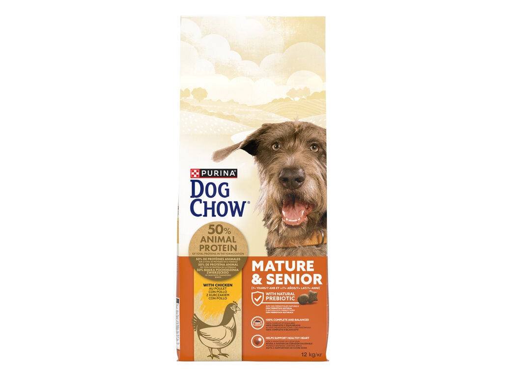 RA&Ccedil;&Atilde;O PARA C&Atilde;O DOG CHOW S&Eacute;NIOR FRANGO 12KG image number 1