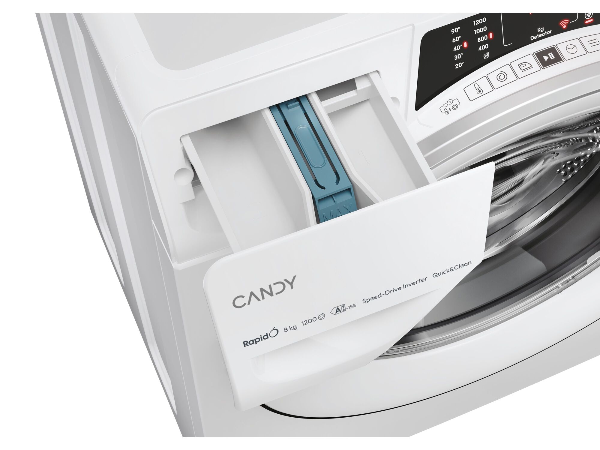 M&Aacute;QUINA DE LAVAR ROUPA CANDY RO 284DWMS7/1-S - BRANCO A 8KG image number 5