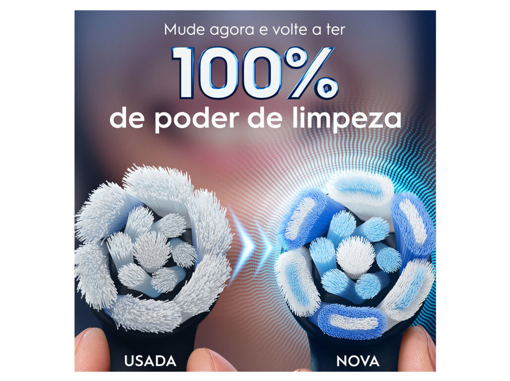 RECARGA ESCOVA EL&Eacute;CT. ORAL-B PRETA IO ULTIMATE CLEAN image number 5