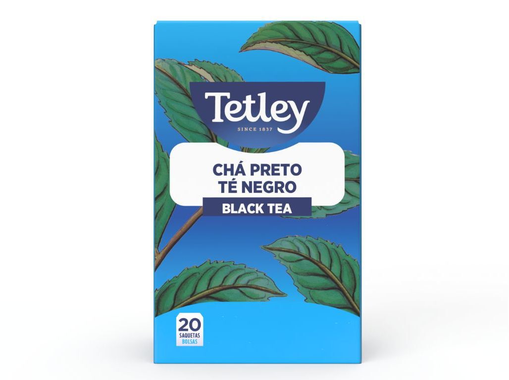 CH&Aacute; TETLEY PRETO 20 SAQUETAS