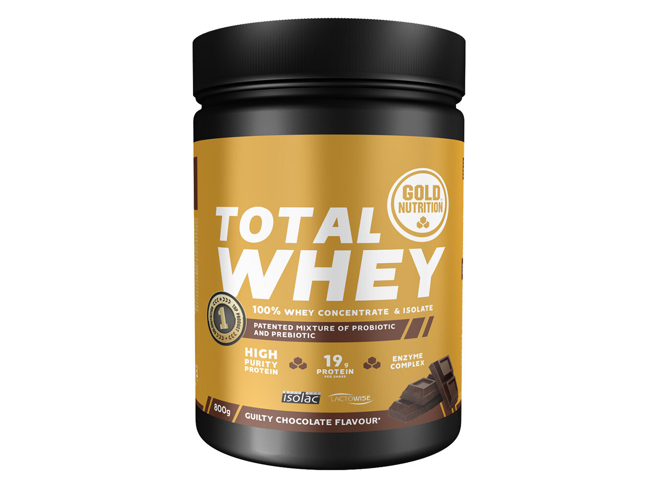 TOTAL WHEY GOLDNUTRITION CHOCOLATE 800 G image number 0