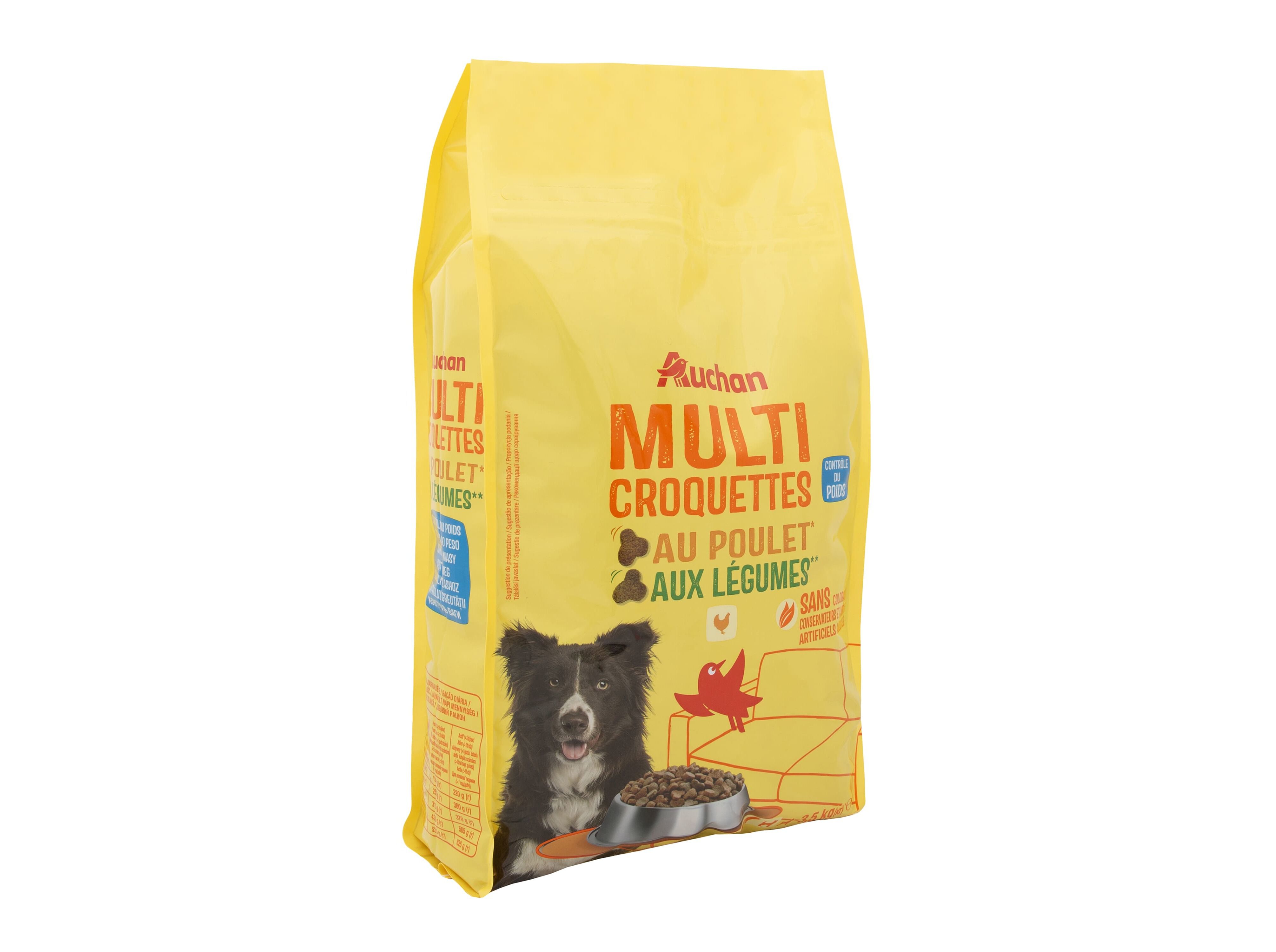 RA&Ccedil;&Atilde;O PARA C&Atilde;O AUCHAN CONTROLO DE PESO COM FRANGO E COM LEGUMES 3.5KG image number 1