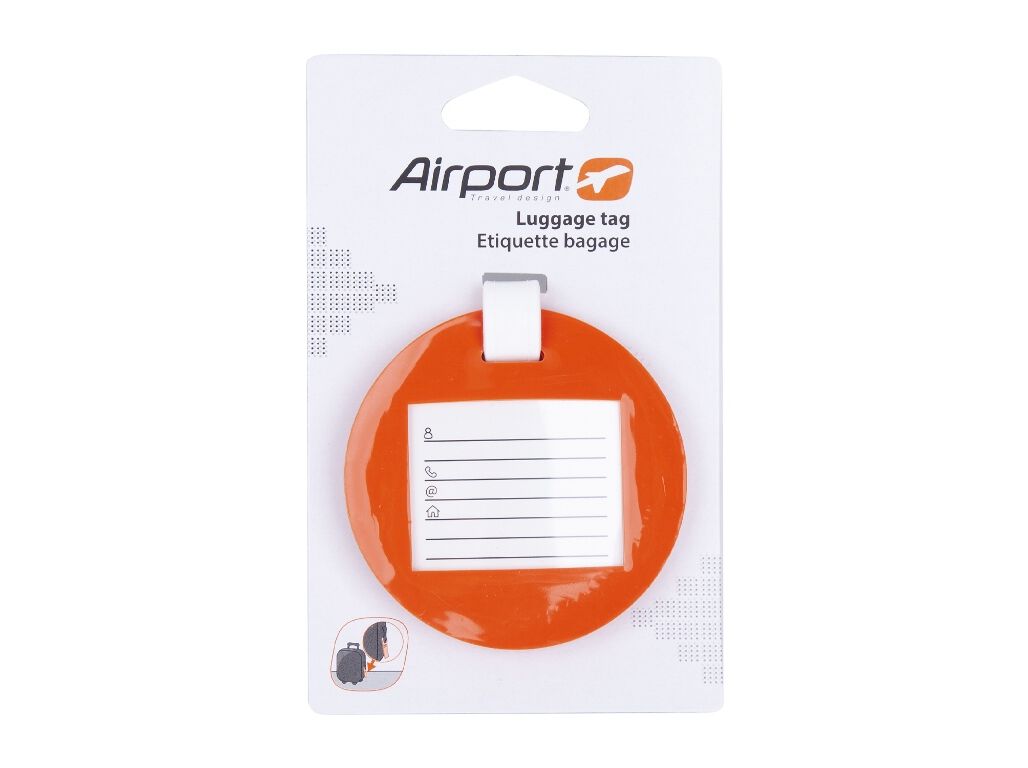 ETIQUETA BAGAGEM AIRPORT REDONDA LARANJA image number 1
