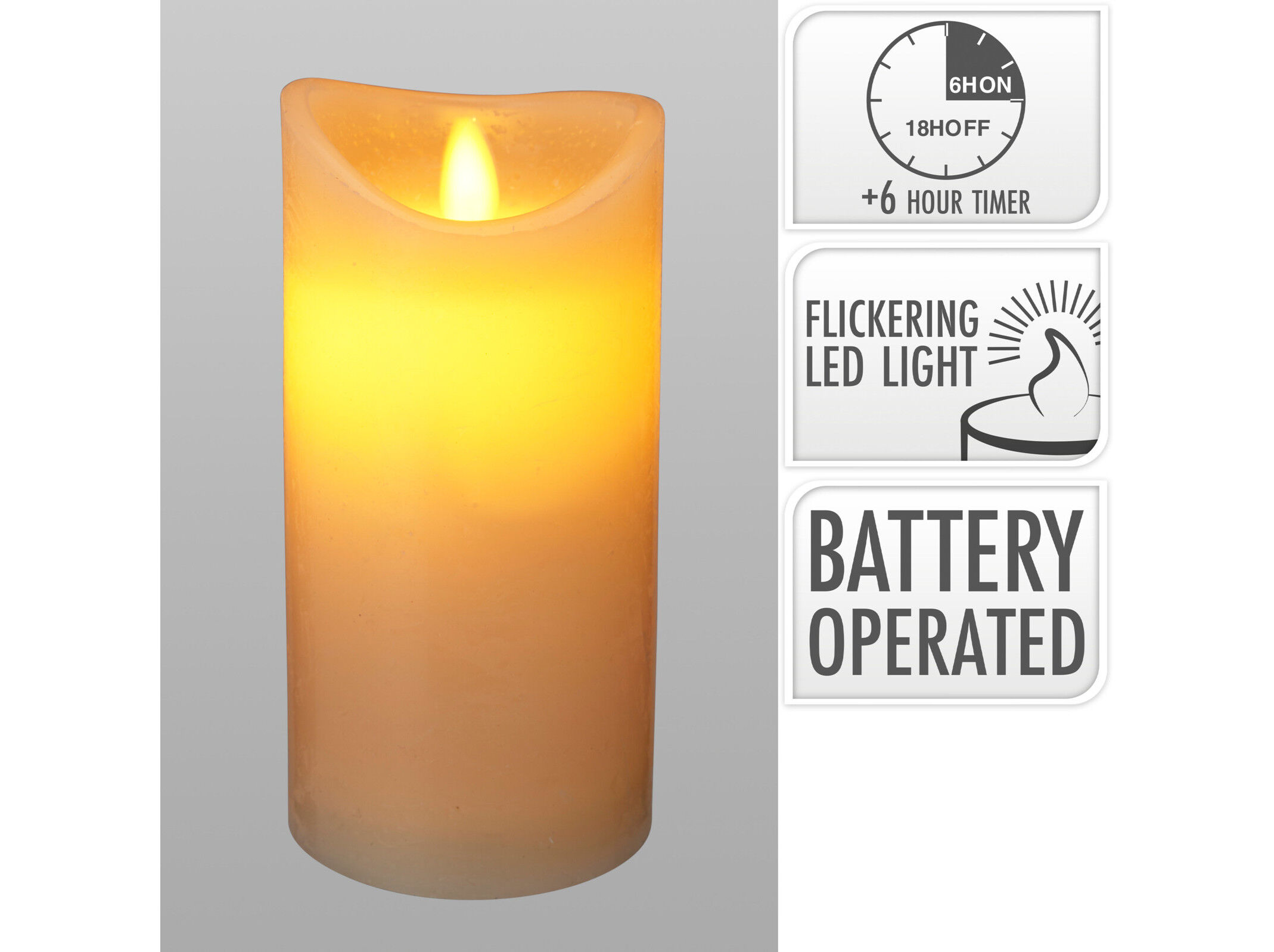 VELA LED MARFIM 7.5X15CM image number 0