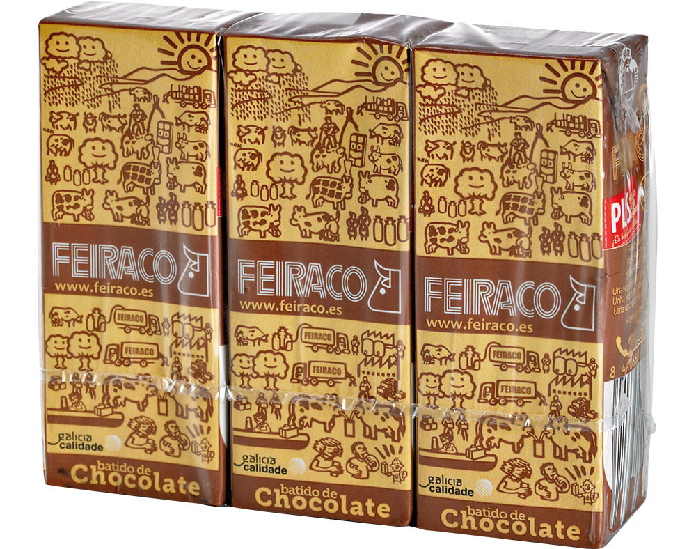 LEITE FEIRACO COM CHOCOLATE 3X200ML image number 0