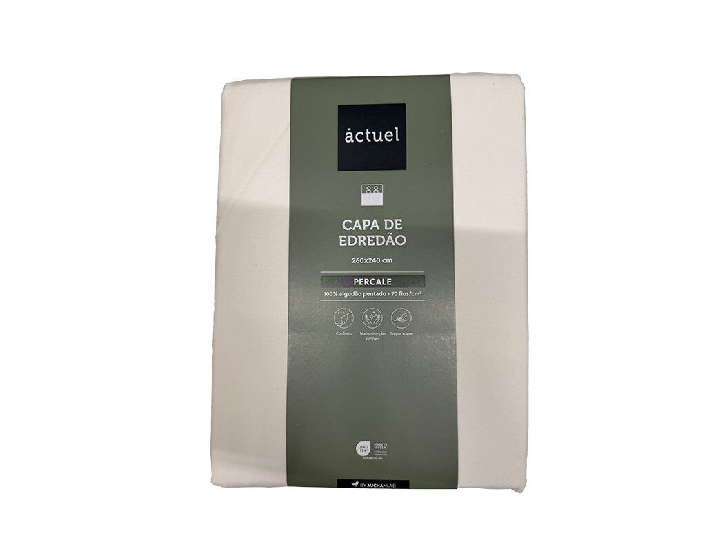 CAPA EDRED&Atilde;O ACTUEL PERCALE BRANCO 260X240CM image number 0