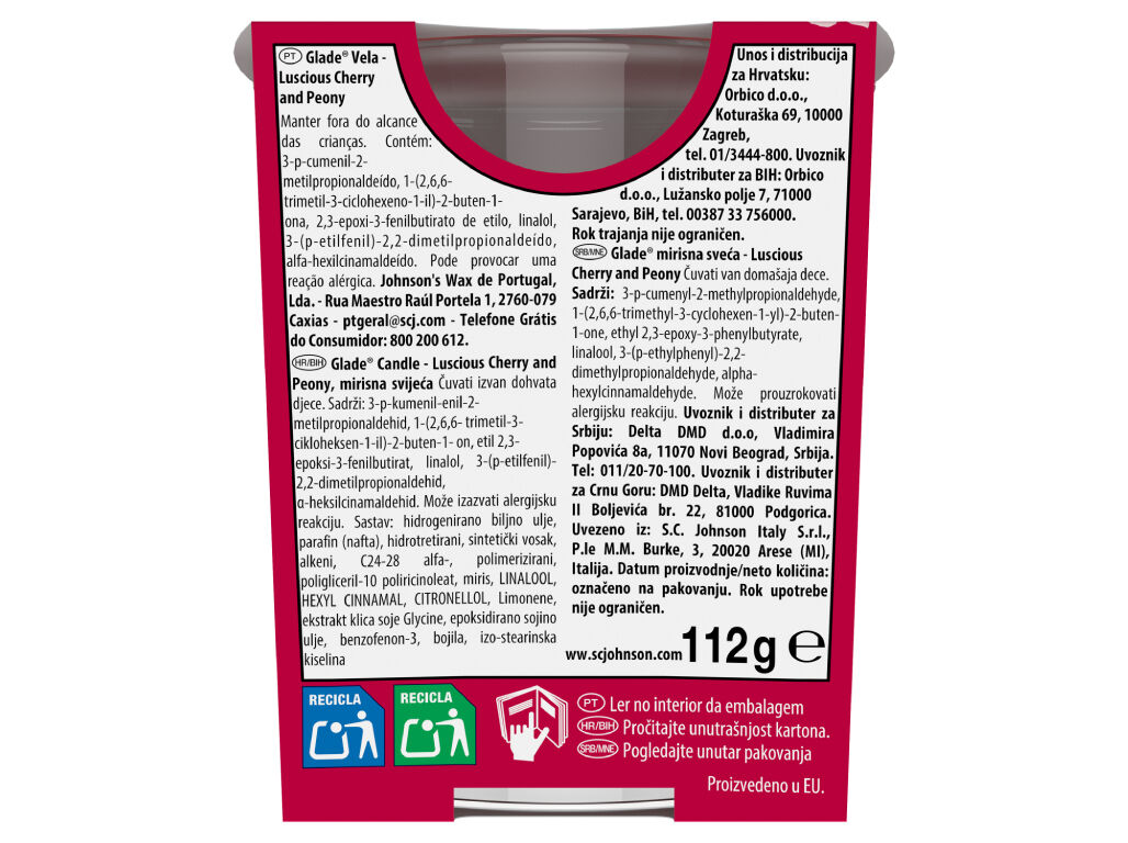 VELA GLADE CHERRY & PEONY 112G image number 1