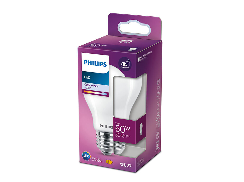 L&Acirc;MPADA LED PHILIPS E27 60W LUZ BRANCA FRIA image number 2