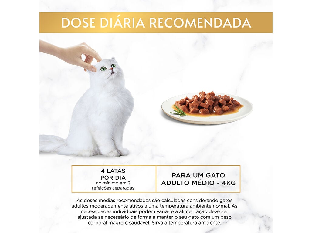 COMIDA H&Uacute;MIDA PARA GATO GOURMET GOLD COM CARNE VACA 85G image number 2