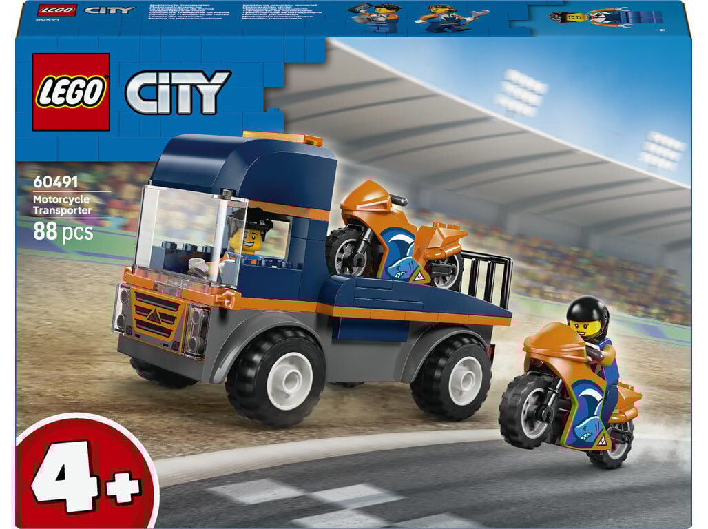 CAMI&Atilde;O TRANSPORTE MOTAS LEGO CITY GREAT VEHICLES 60491