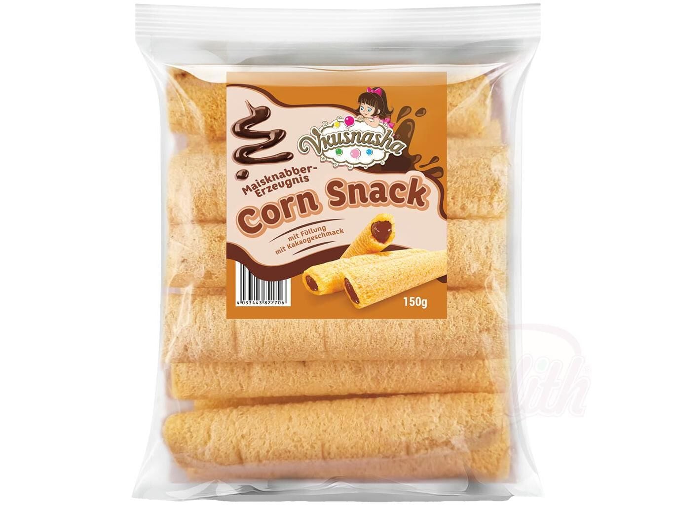 SNACK DE MILHO VKUSNASHA CACAU 150G image number 0
