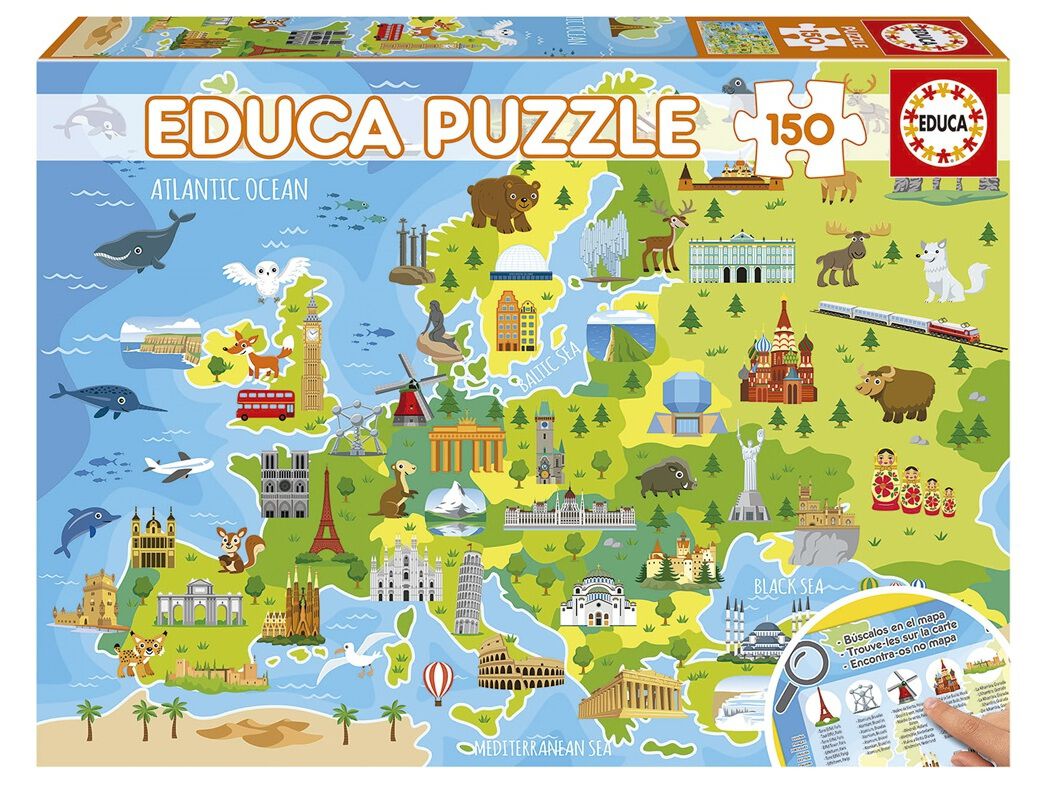 Puzzle Mapa Da Europa Educa Geo 150 Peças | Auchan