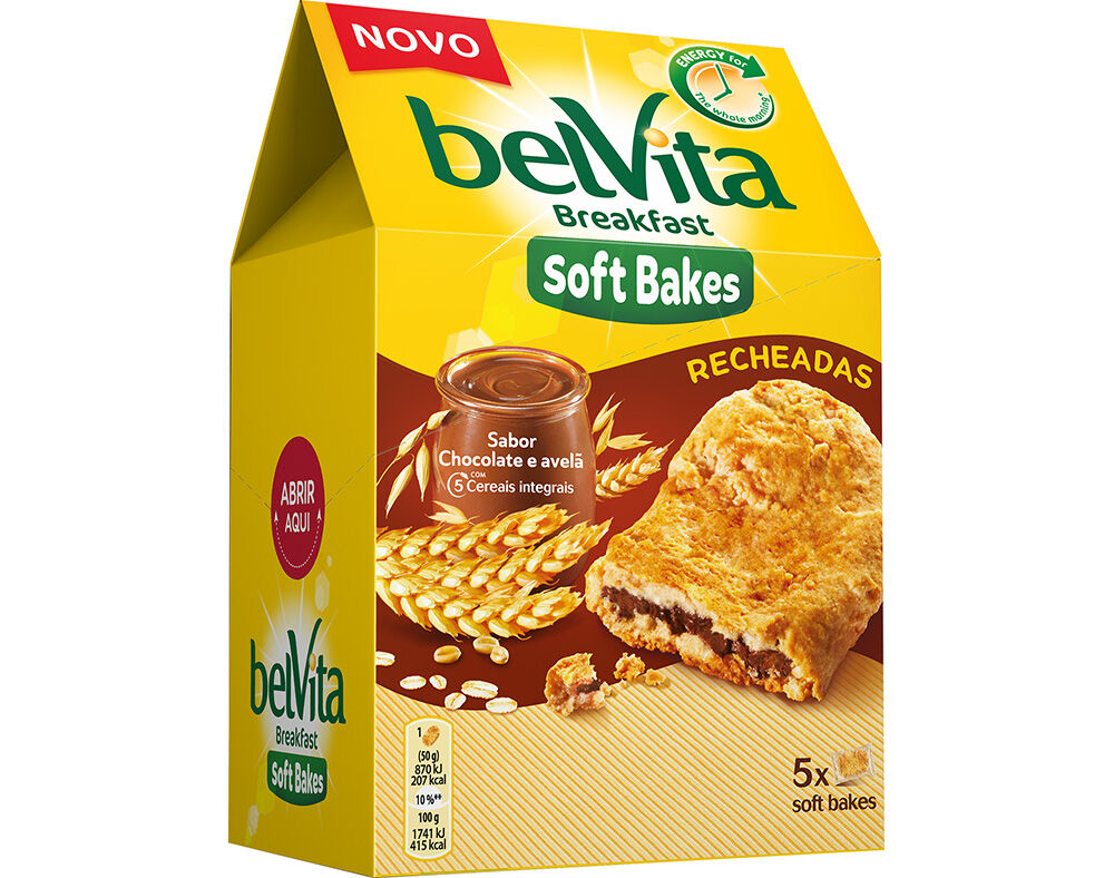 BOLACHA BELVITA SOFT BAKES RECHEADAS CHOCOLATE 250G