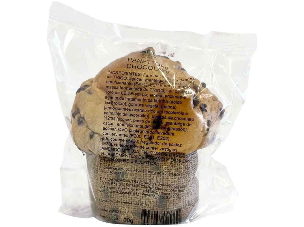 PANETTONE CONFEITARIA ALVORADA CHOCOLATE 90G