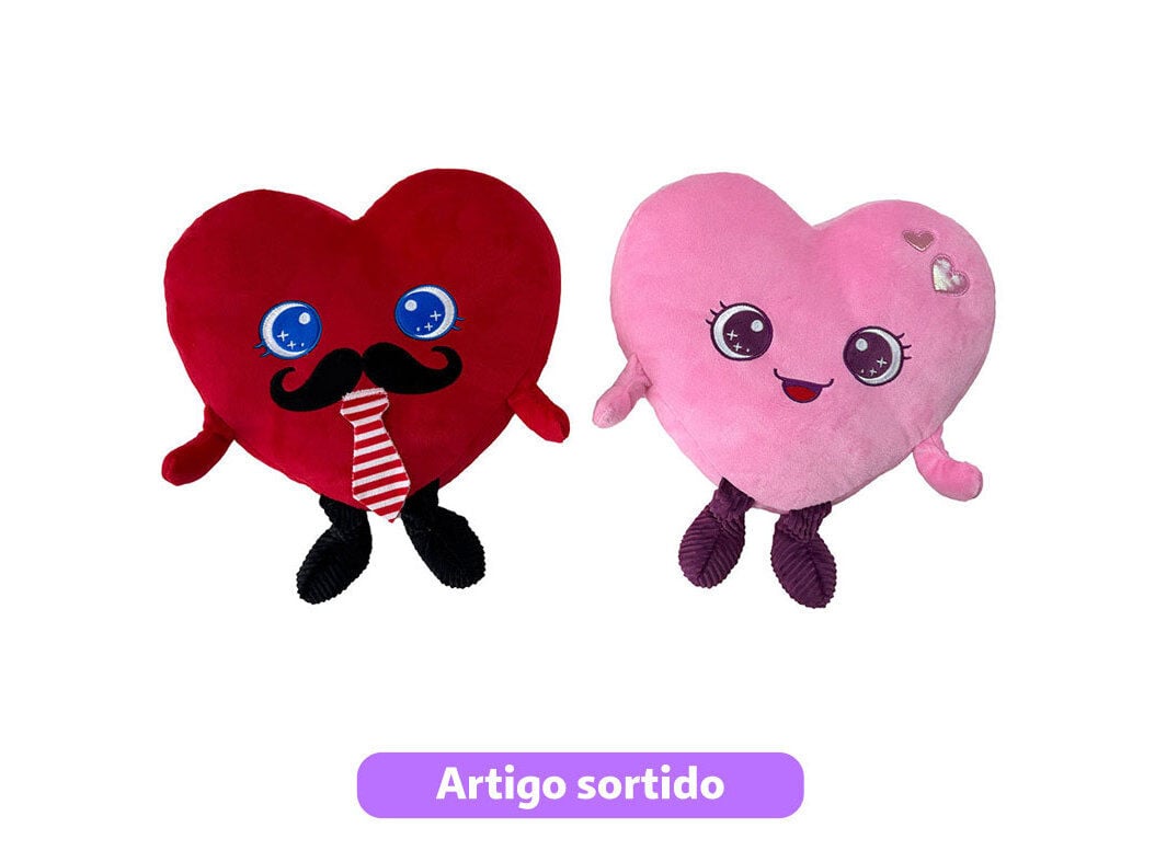 CORA&Ccedil;&Atilde;O EM PELUCHE ONE TWO FUN 25CM MODELOS SORTIDOS