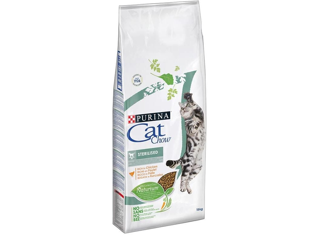 RA&Ccedil;&Atilde;O PARA GATO CAT CHOW ESTERILIZADO COM FRANGO 15KG