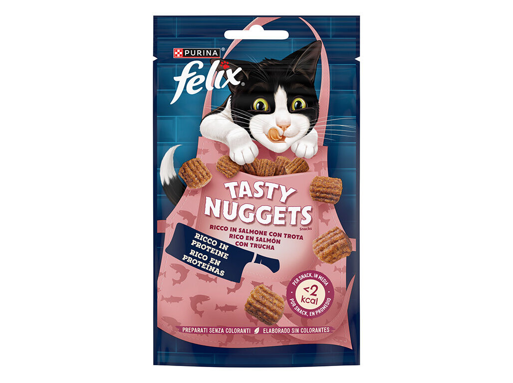 SNACK PARA GATO FELIX NUGGETS SALM&Atilde;O 50G image number 0