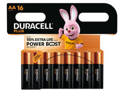 Conjunto De Pilhas Alcalina Duracell Plus Aa 16 Unidades 16 un
